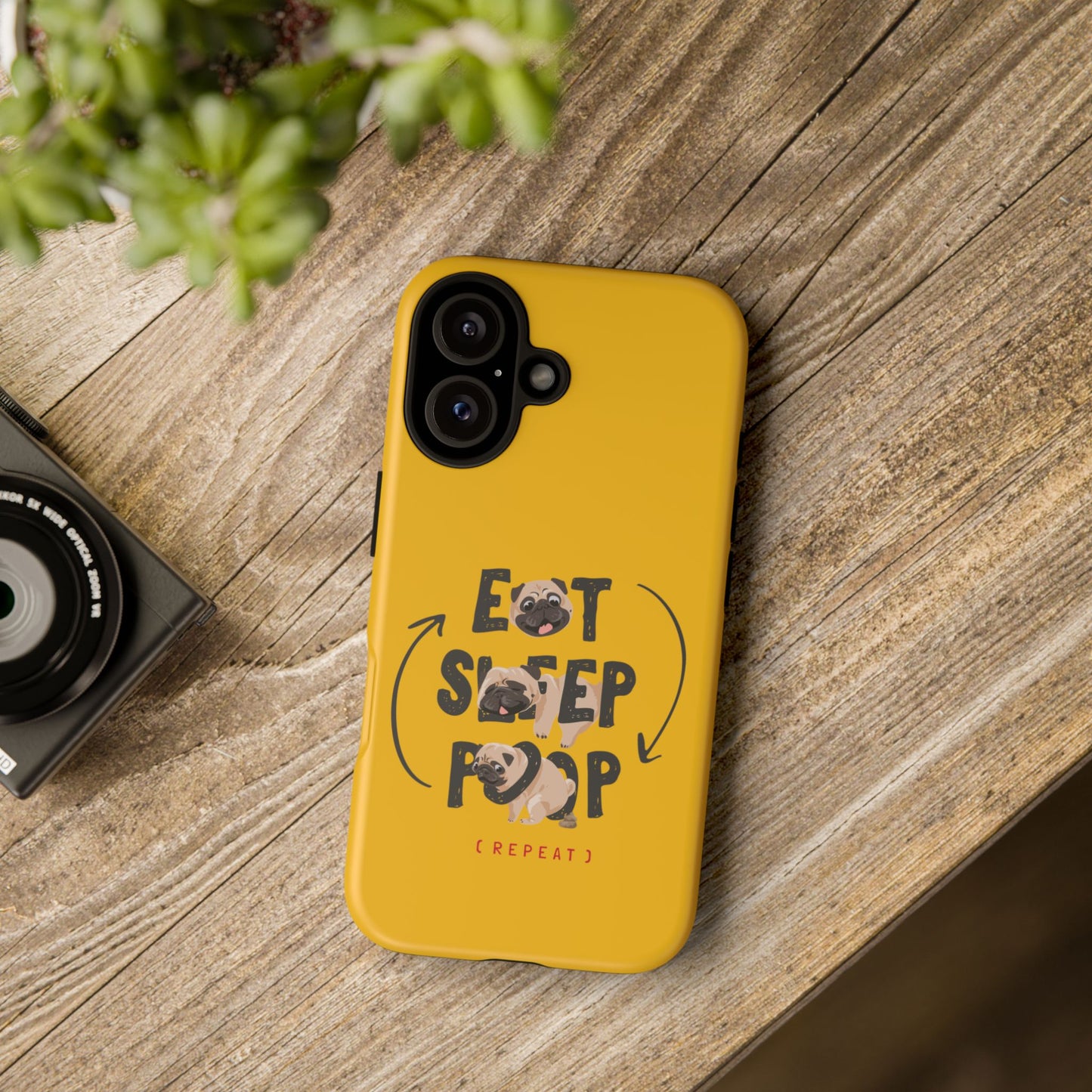 Pugtastic Routine Eat Sleep Poop Cellphone Case