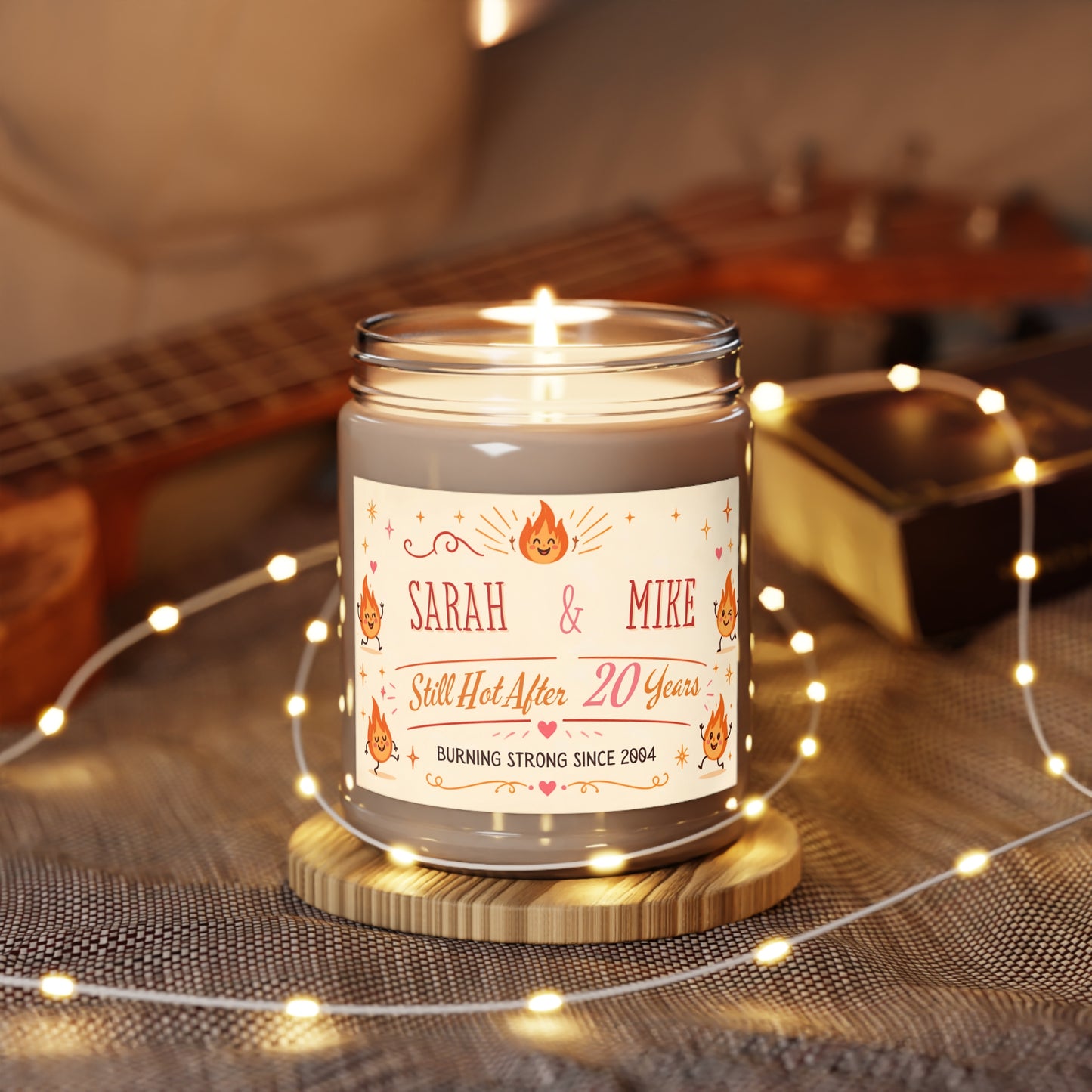 Personalized Anniversary Scented Candle – “Still Hot After [X] Years” Custom Couples Gift