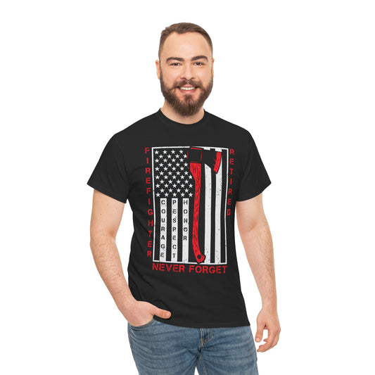Retired Firefighter Tee | Tribute Shirt, Firefighter Gift, Fireman T-Shirt, Hero Apparel, 4th of July Shirt