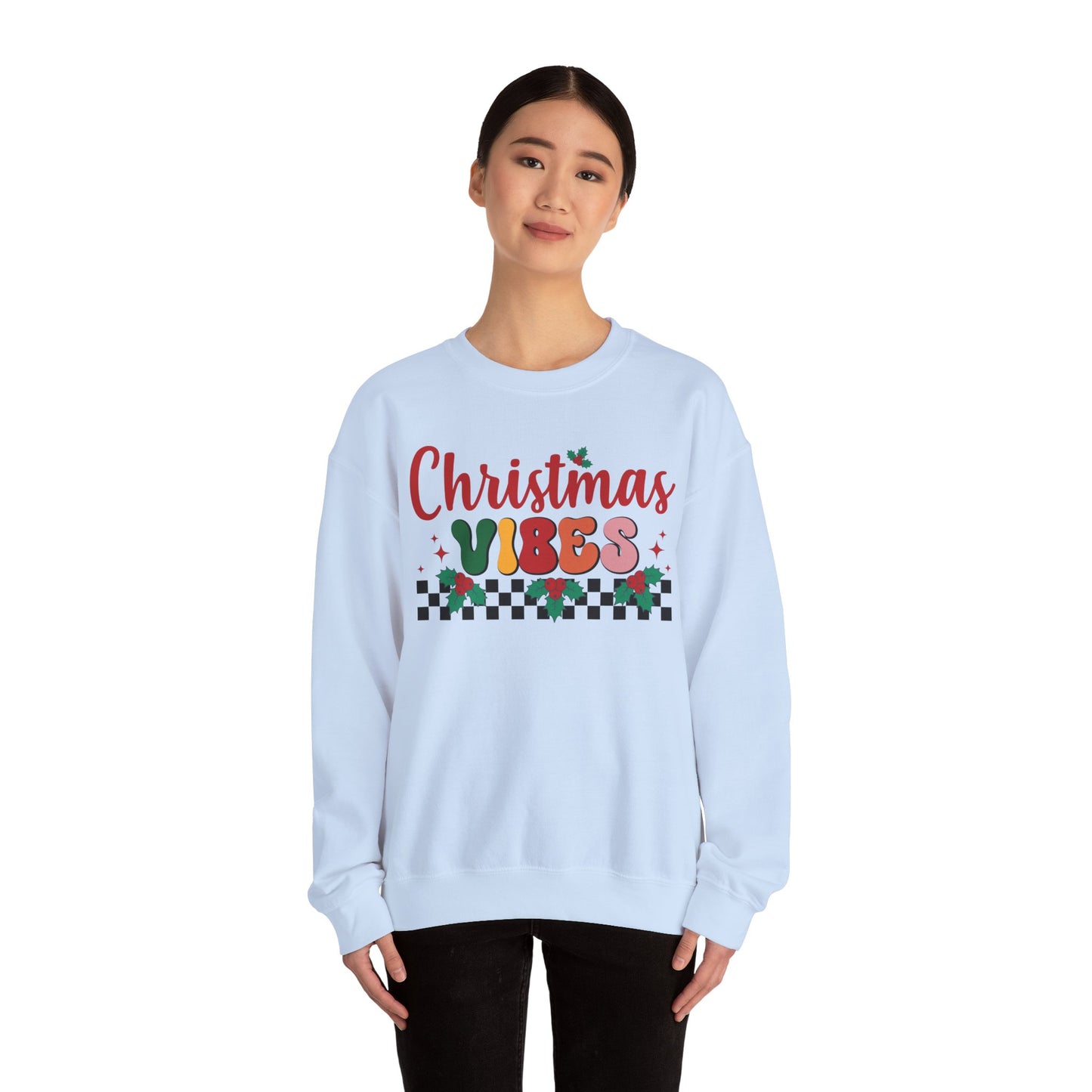 Christmas Vibes Holiday Crewneck Sweatshirt