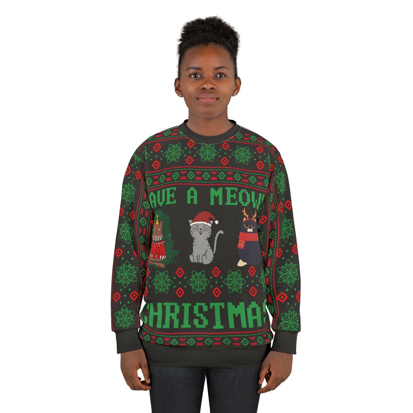 Have A Meowy Christmas Ugly Christmas Sweatshirt