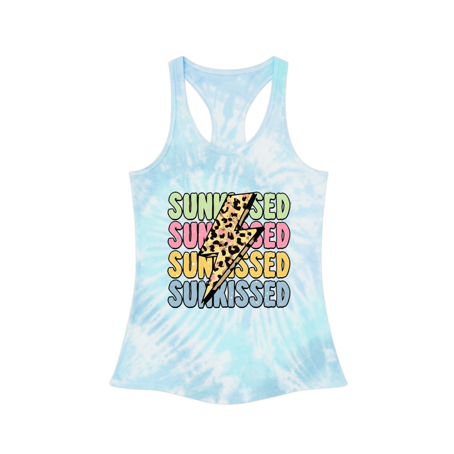 Sunkissed Tie Dye Racerback Tank Top, Summer Wear, Beach Wear