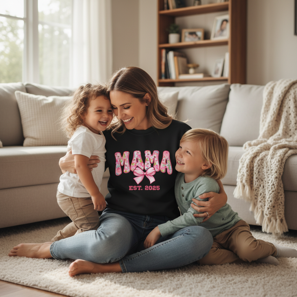 Personalized Year Established Mama Sweatshirt - Cozy Gift for Moms