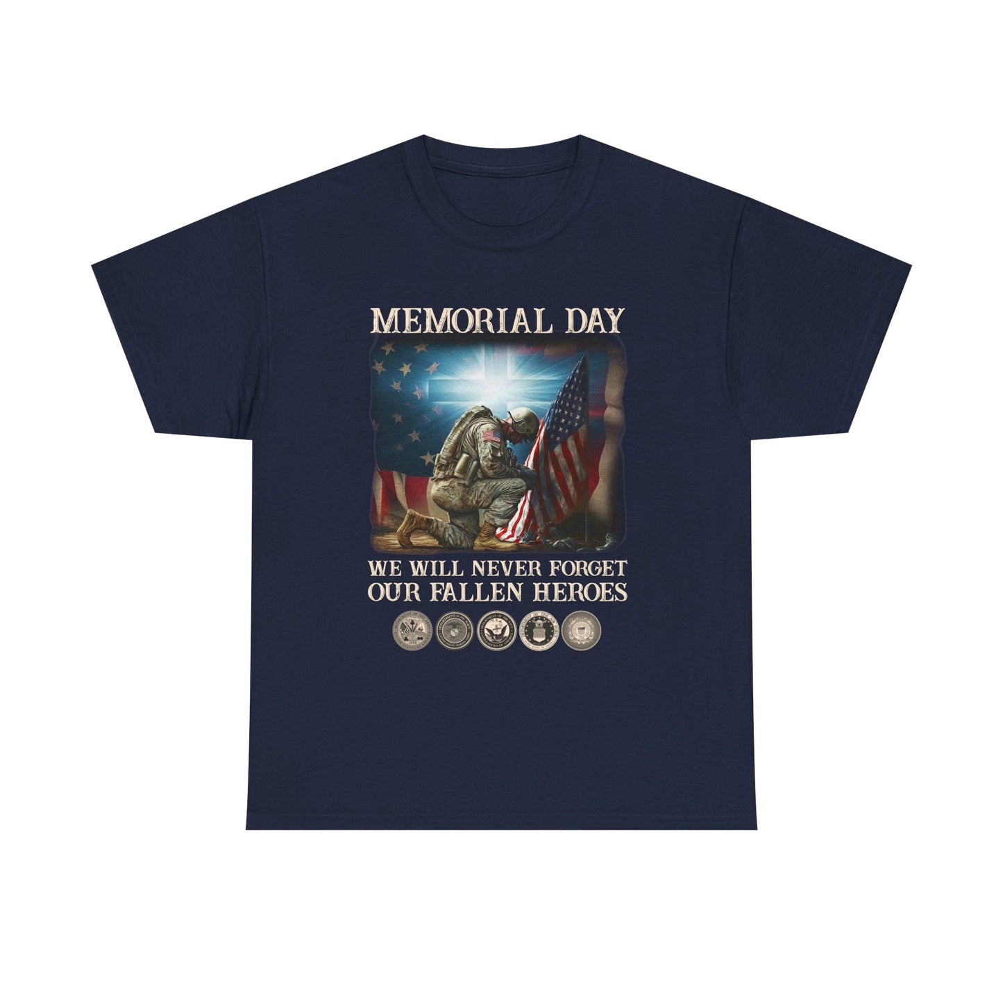 Kneel for the Fallen: A Memorial Day Salute T-Shirt