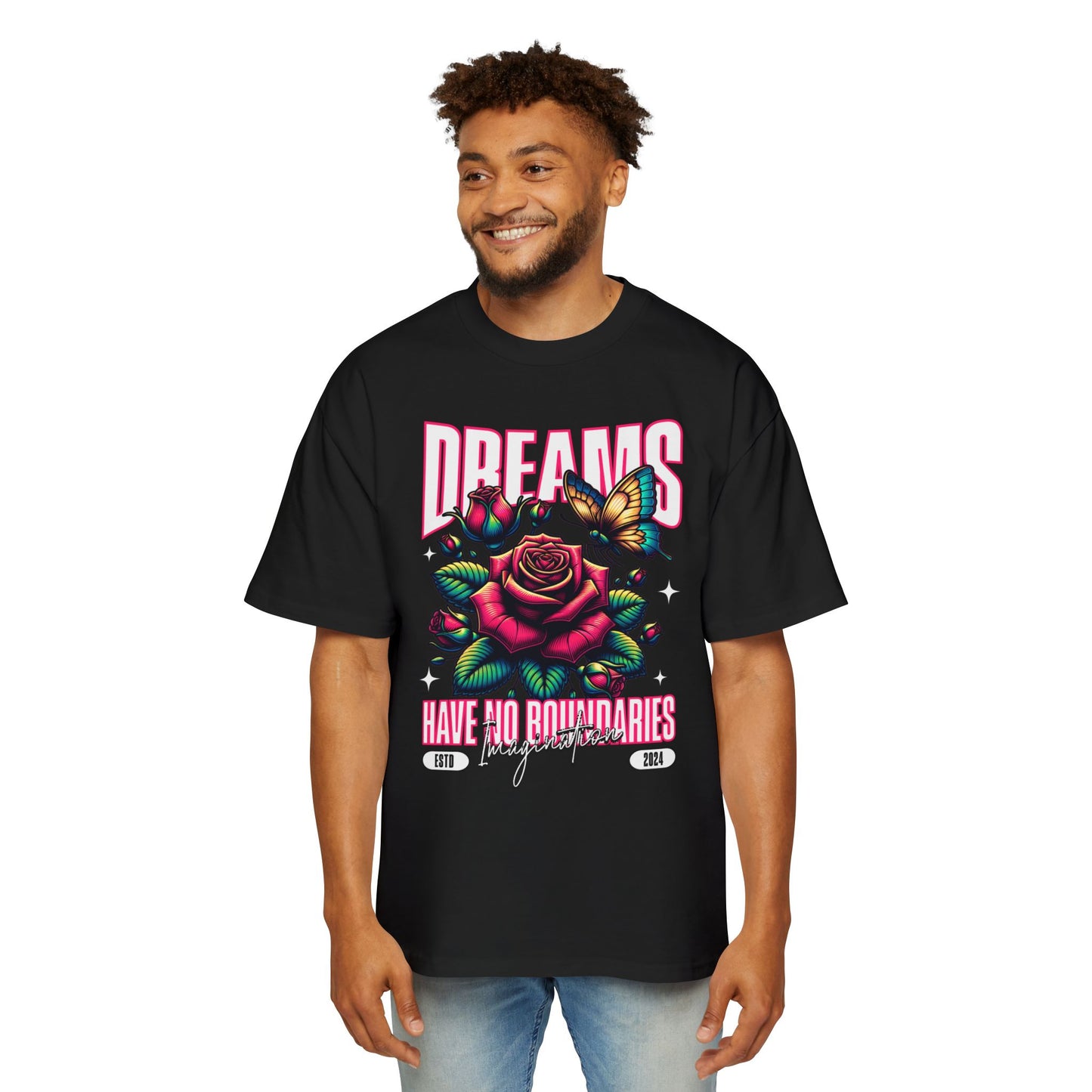 Boundless Dreams: Imagination Takes Flight Men's Heavy Oversized Tee