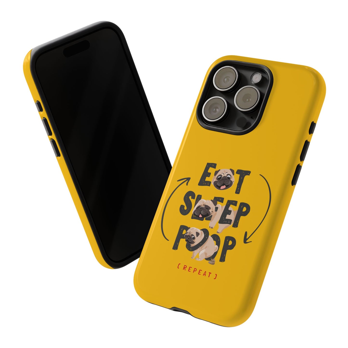 Pugtastic Routine Eat Sleep Poop Cellphone Case