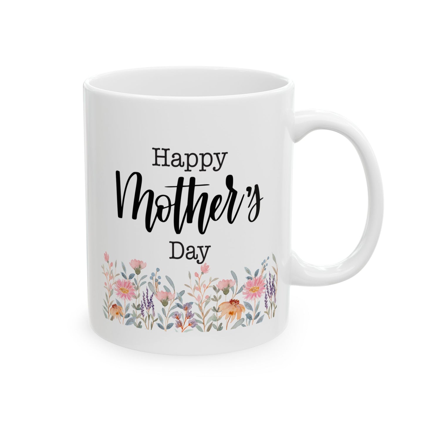 Happy Mother's Day Floral Ceramic 11oz Mug - Perfect Gift for Moms