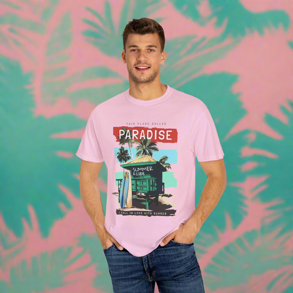 This Place Called Paradise Summer Shirt, Relaxed Beach Vibe, Perfect for Summer Events, Gift for Beach Lovers, Casual Wear, Vacation Apparel