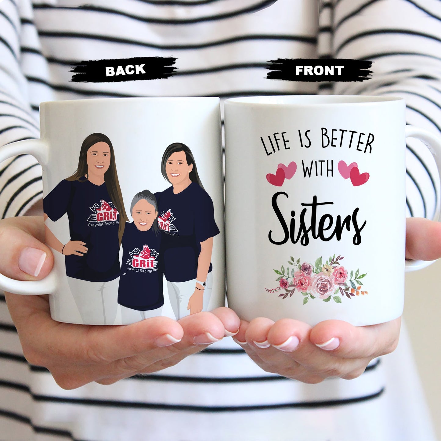 Personalized Mug Life is Better with Sisters