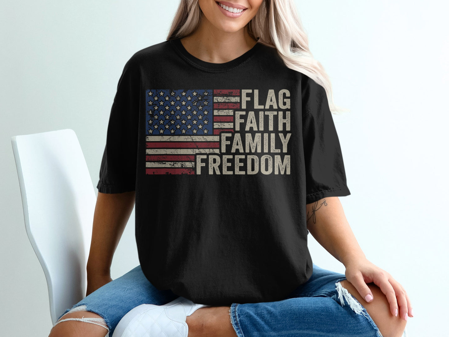 Flag Faith Family Freedom Graphic T-Shirt product