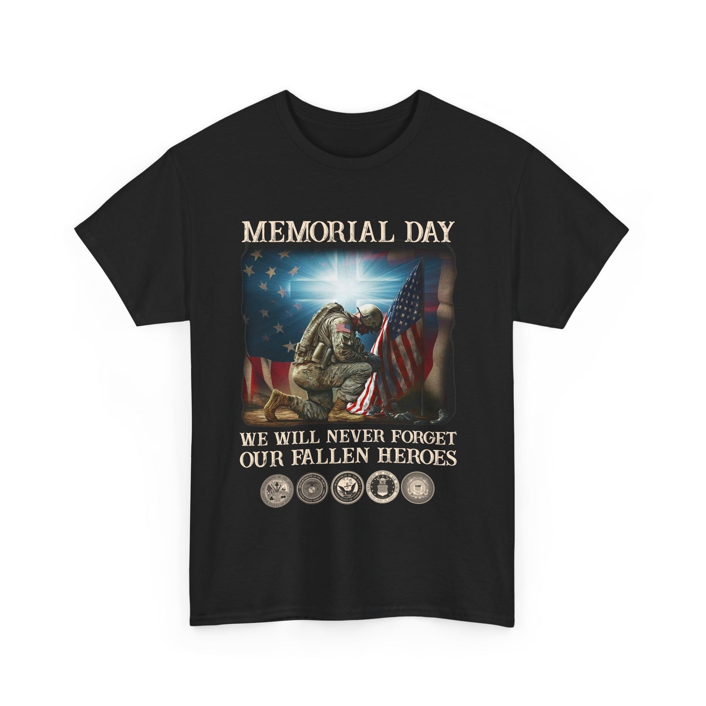 Kneel for the Fallen: A Memorial Day Salute T-Shirt