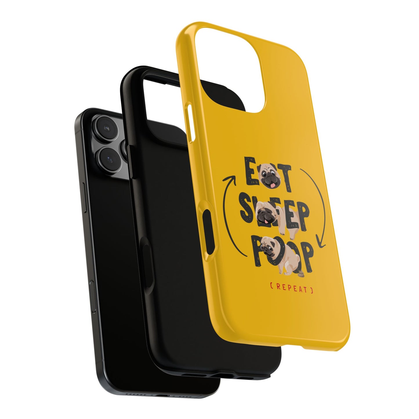 Pugtastic Routine Eat Sleep Poop Cellphone Case
