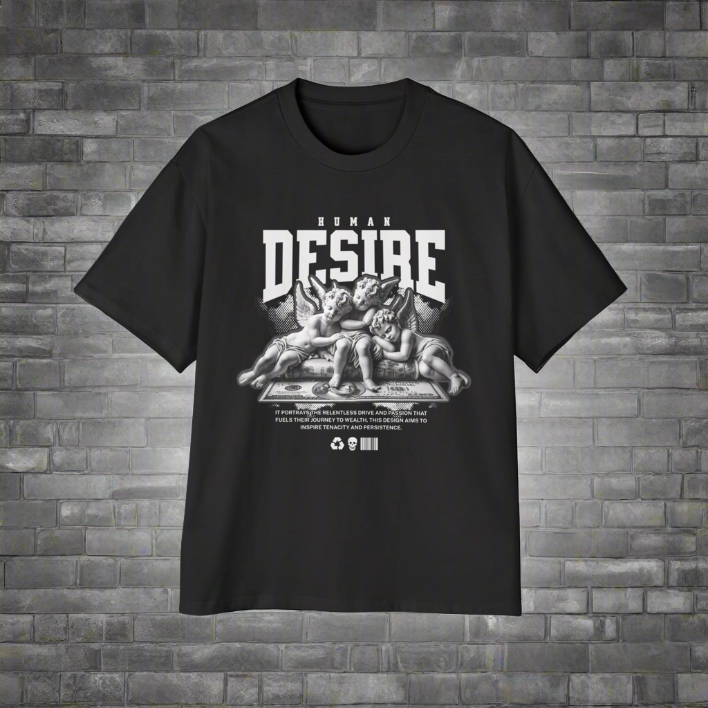 Human Desire Graphic Men's Heavy Oversized Tee