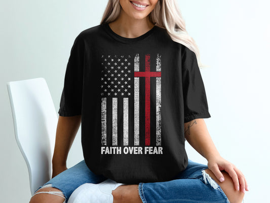 Faith Over Fear American Flag Design Shirt product type