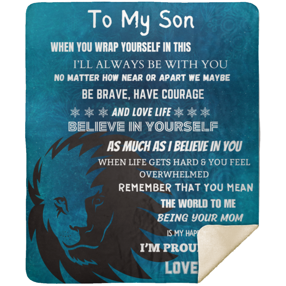 To My Son I'm Proud of You Premium Sherpa Blanket 50x60