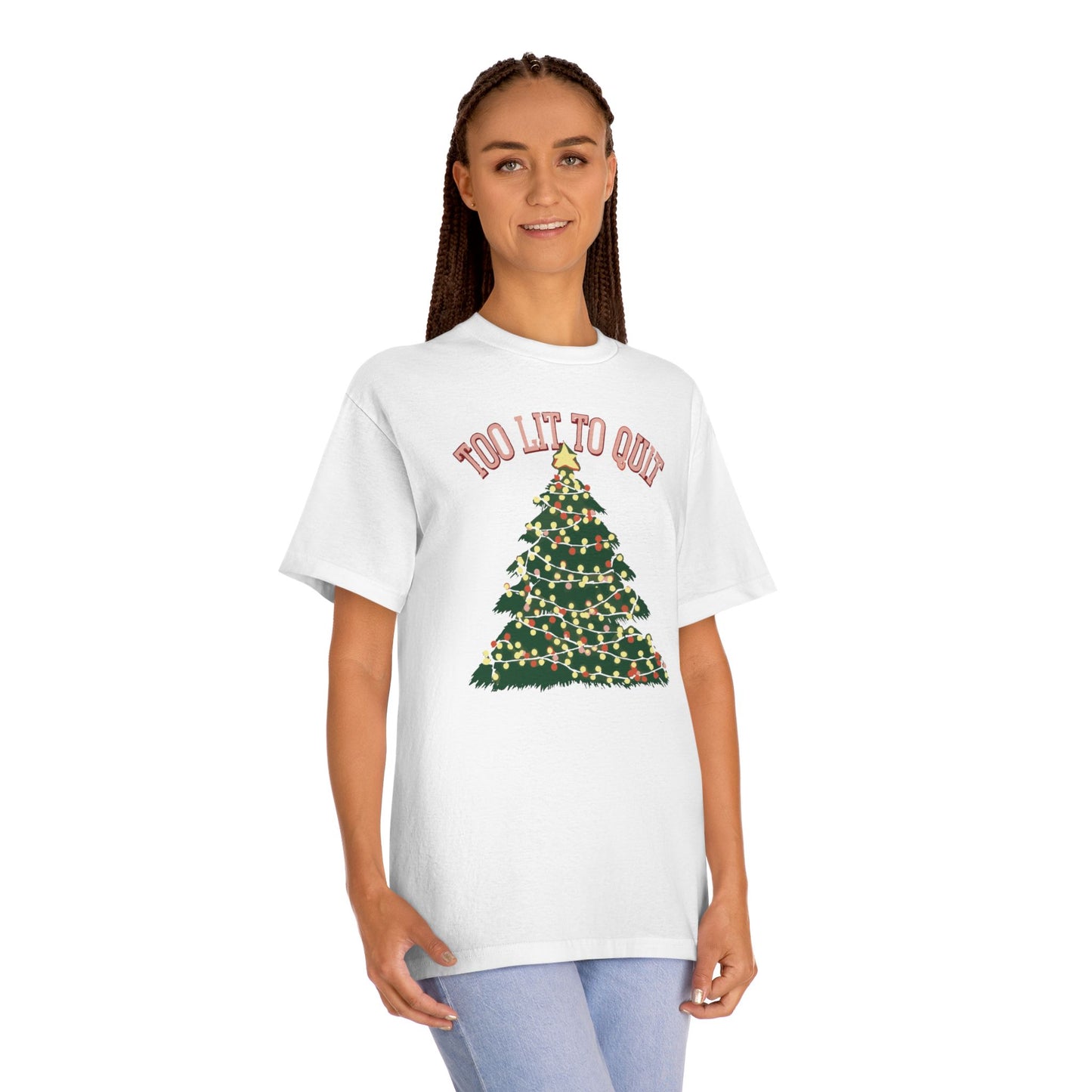 Too Lit To Quit Christmas Unisex Classic Tee