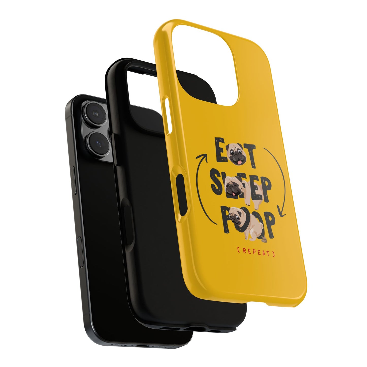 Pugtastic Routine Eat Sleep Poop Cellphone Case