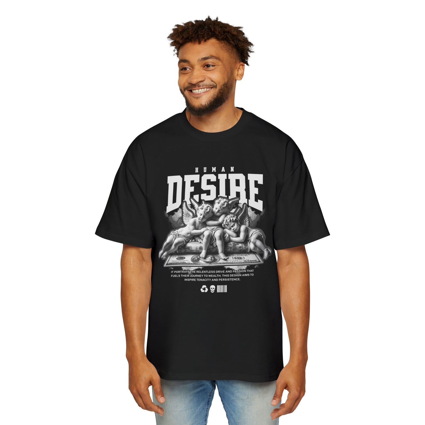 Human Desire Graphic Men's Heavy Oversized Tee