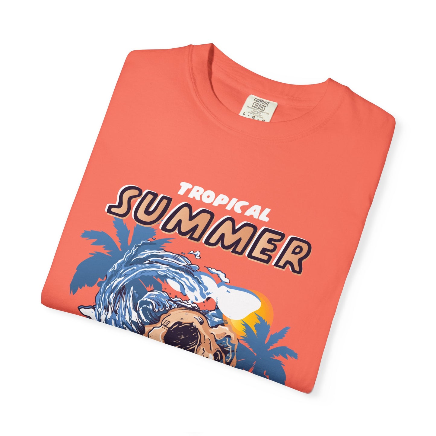 Tropical Summer T-Shirt, Unisex Beach Tee, Skull Graphic Shirt, Vacation Apparel, Summer Celebration Wear, Let’s Get Weird