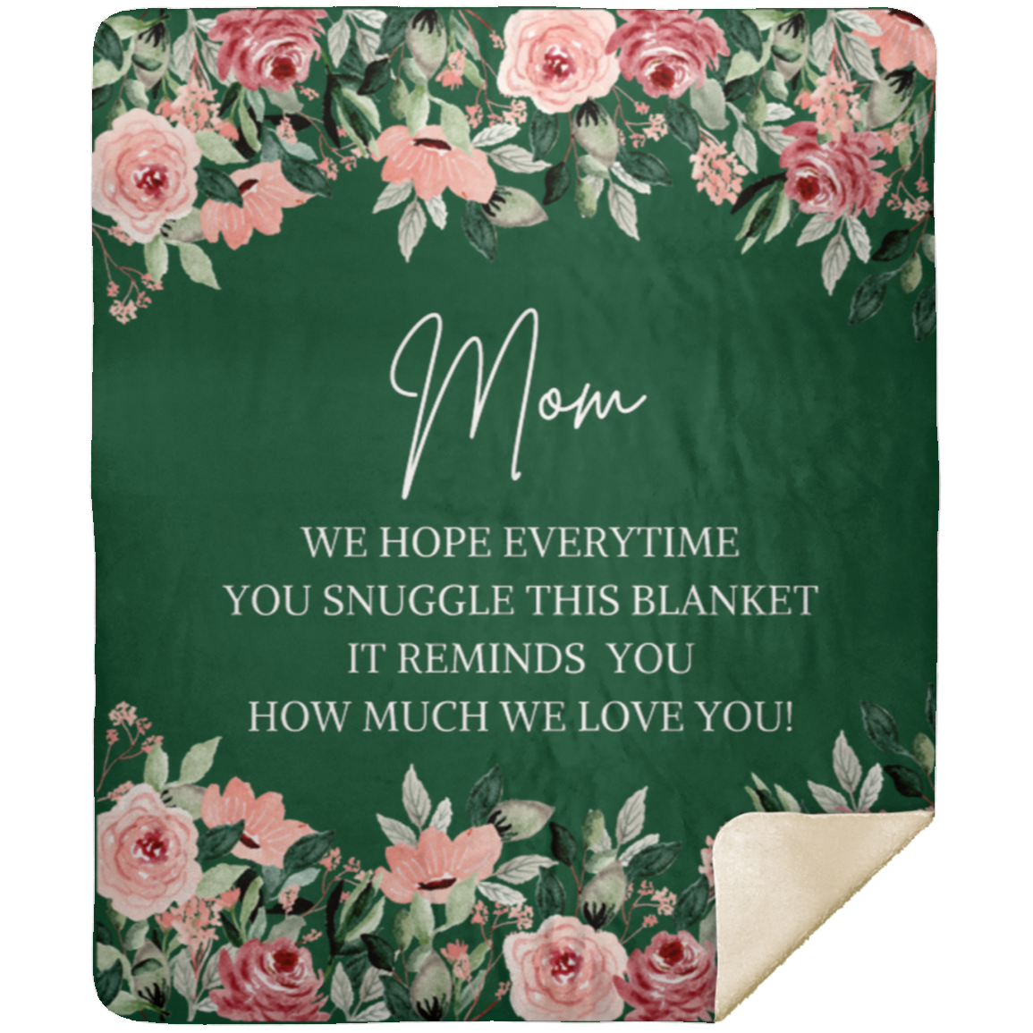 Loved Wrapped Premium Sherpa Blanket 50x60 Every Snuggle Speaks Our Love Gift For Mom, Mother's Day Gift Blanket