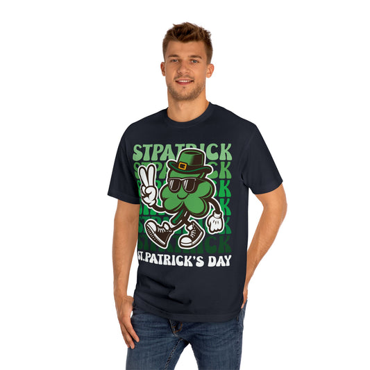 St. Patrick's Day Unisex Classic Tee - Fun Lucky Clover Graphic T-Shirt