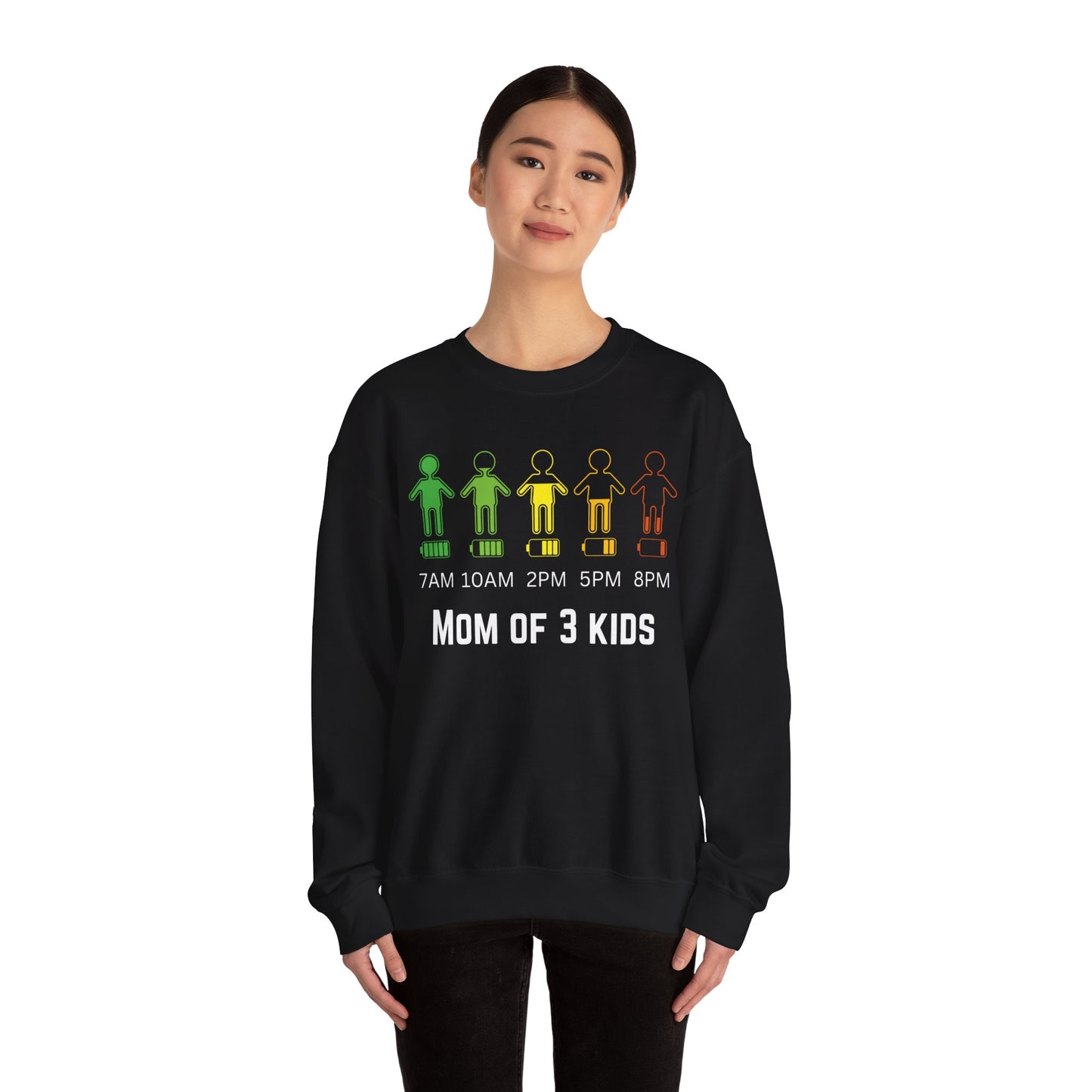 Mom of Three, Daily Energy Level Sweatshirt