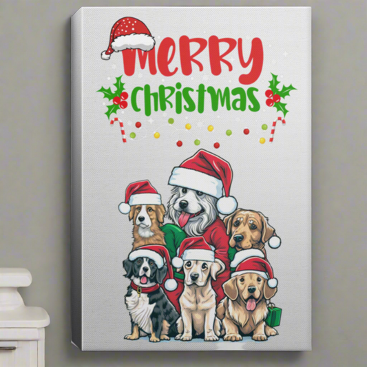 Christmas Dogs Canvas