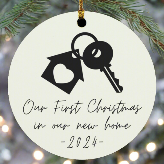 First Christmas In Our New Home Circle Ornament