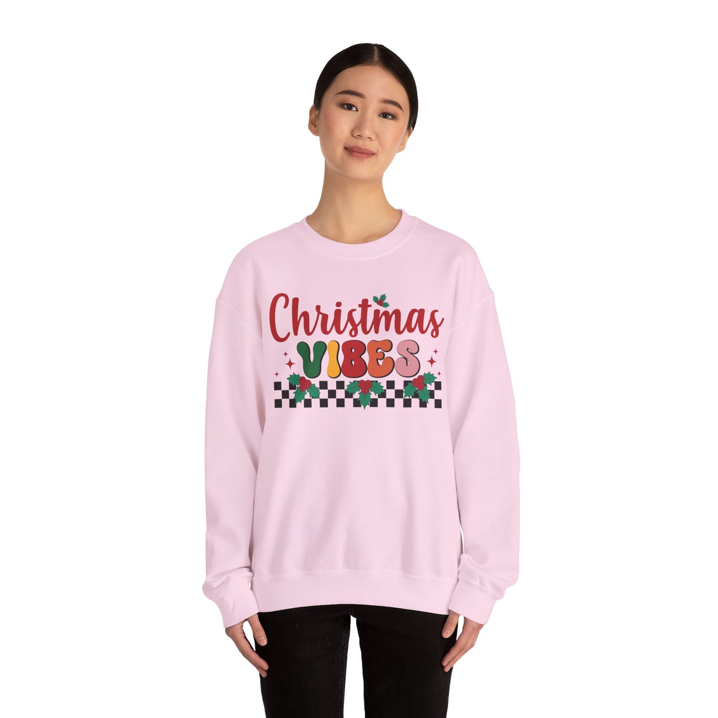 Christmas Vibes Holiday Crewneck Sweatshirt