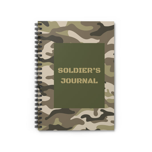 Camo Spiral Notebook - Soldier's Journal for Veterans and Cadets