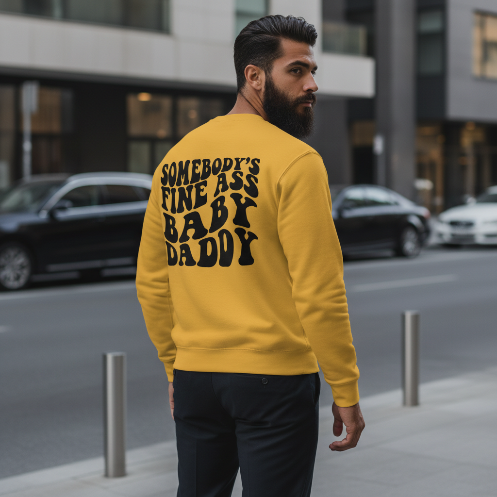 Somebody's Fine Ass Baby Daddy Sweatshirt — Retro Bold Lettering Crewneck