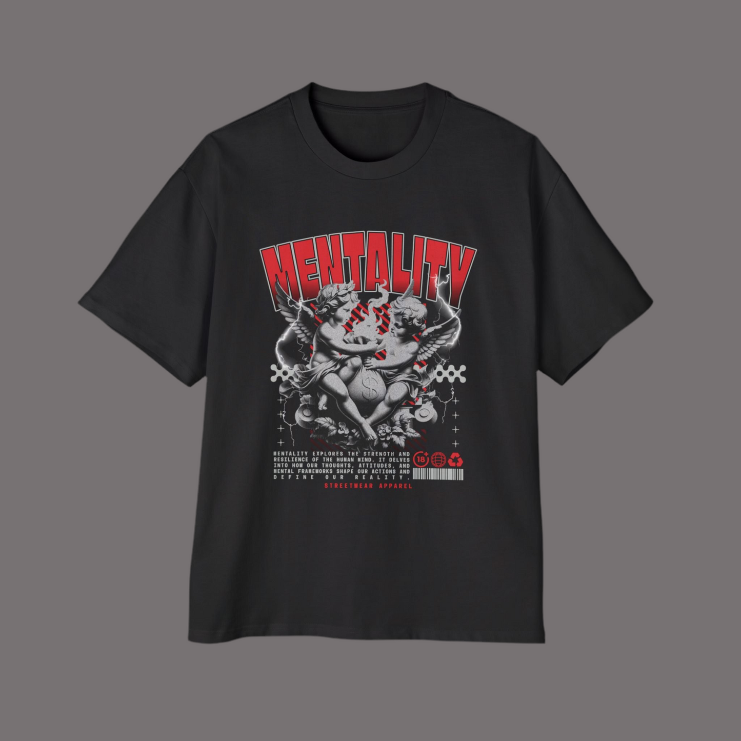 Mentality Graphic Men's Heavy Oversized Tee