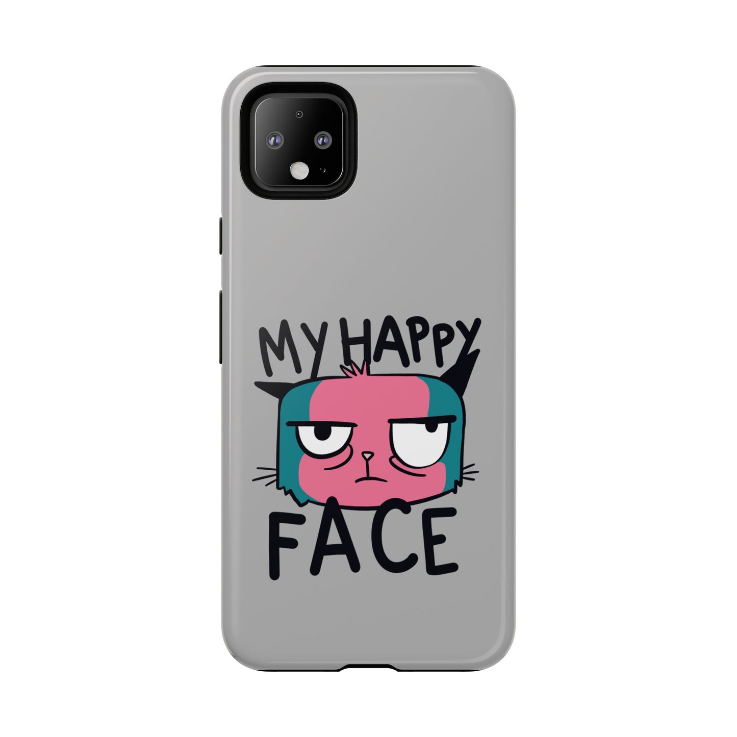 Funny Cat Phone Case - 'My Happy Face' Tough Design