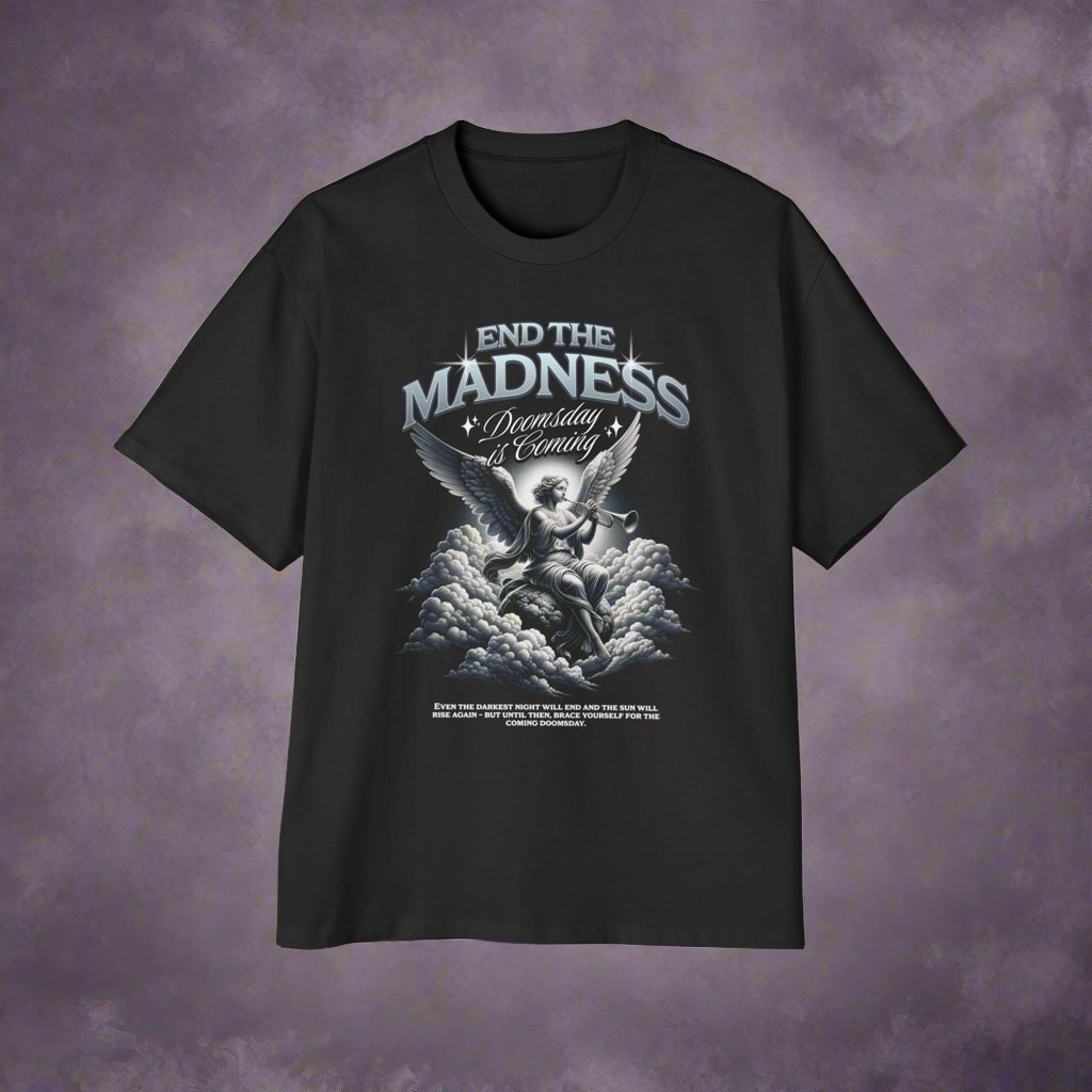 End the Madness Graphic Men's Heavy Oversized Tee