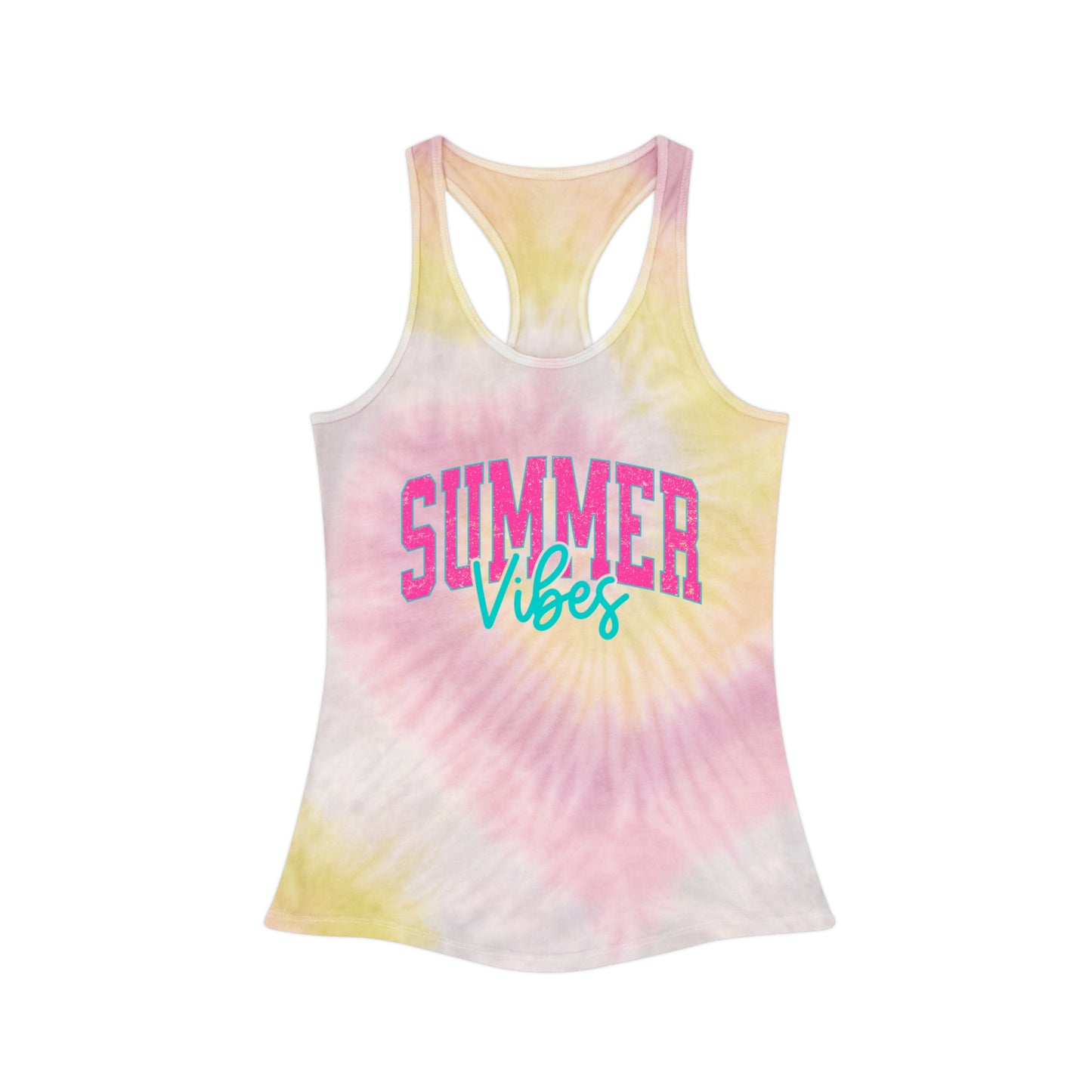 Summer Vibes Tie Dye Tank Top | Beachwear, Festival Outfit, Casual Summer Wear, Vacation Top, Gift for Her