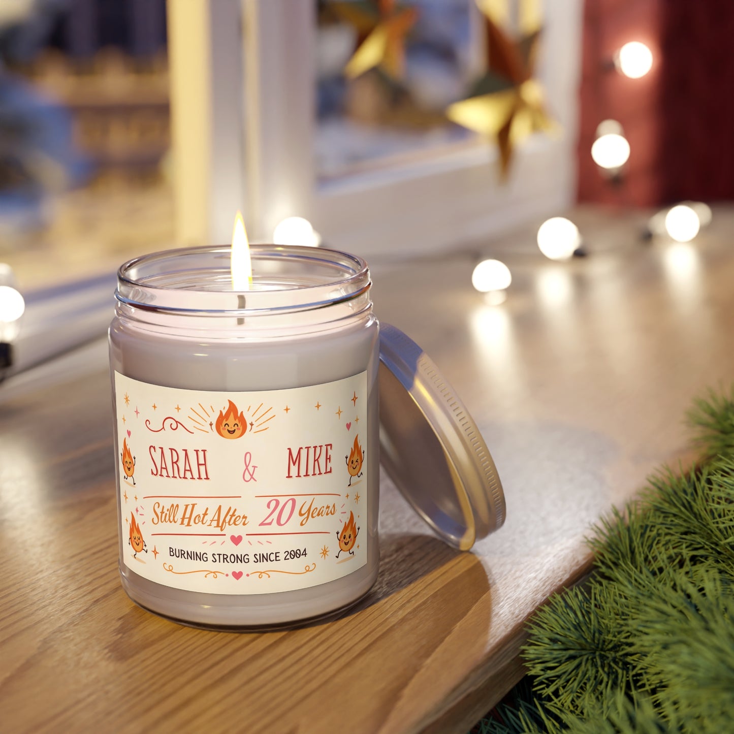 Personalized Anniversary Scented Candle – “Still Hot After [X] Years” Custom Couples Gift