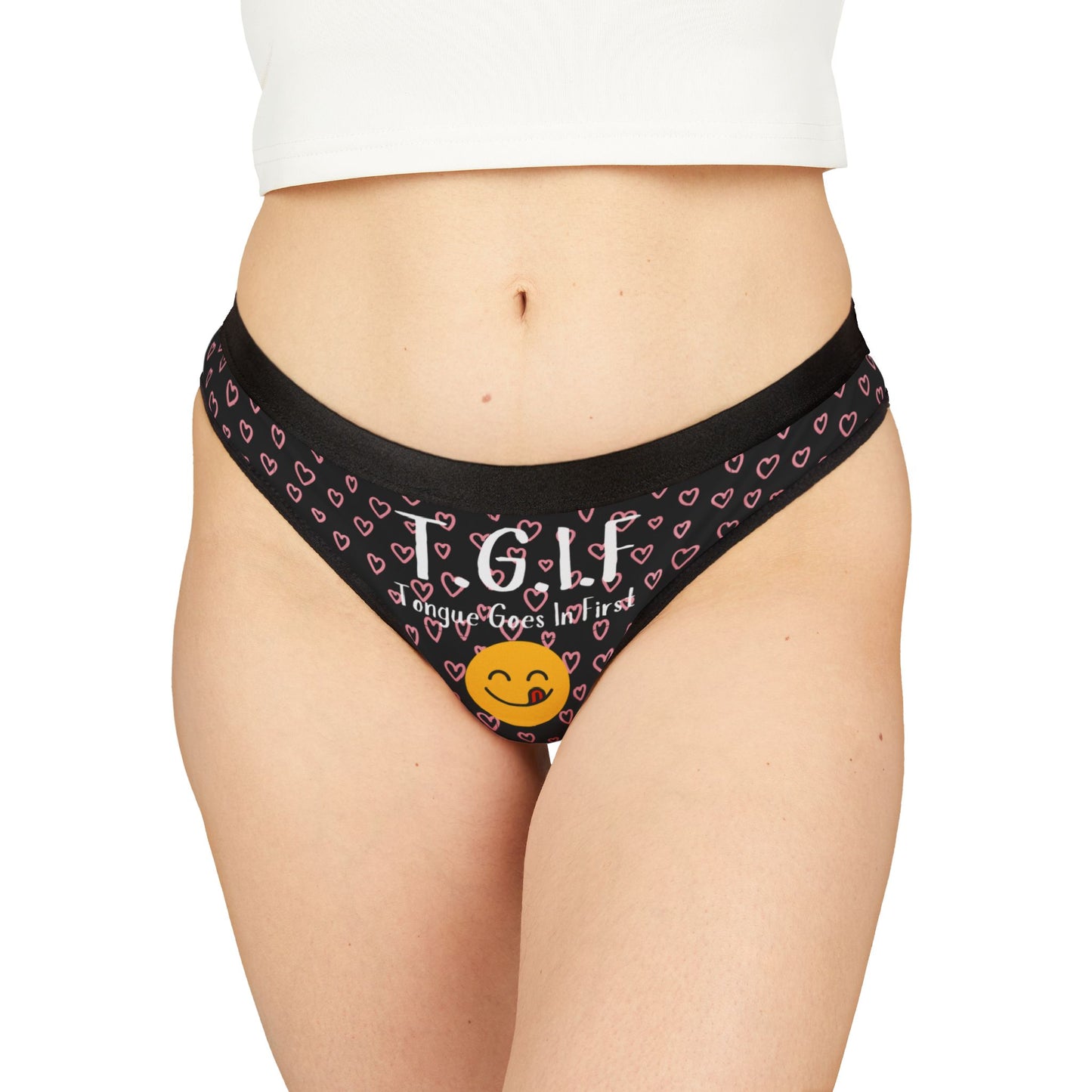 T.G.I.F (Tongue Goes In First): Taste the Love Women's Thong Underwear, Gift for her, Valentines Day Gift