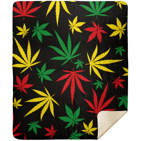 420 Themed Premium Sherpa Blanket 50x60