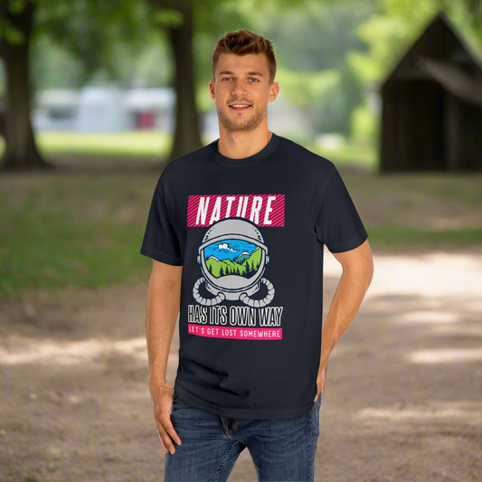 Adventure Awaits Graphic Tee | Let's Get Lost Somewhere | Nature Lovers, Hiking, Camping, Travel, Gift Idea