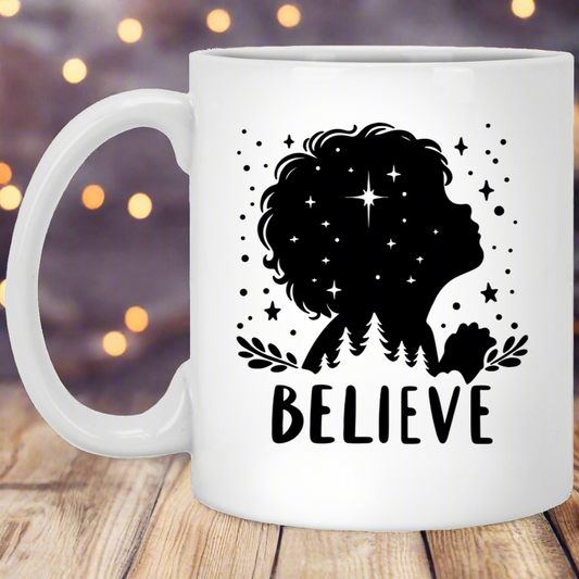 Believe - Christmas 11oz White Mug