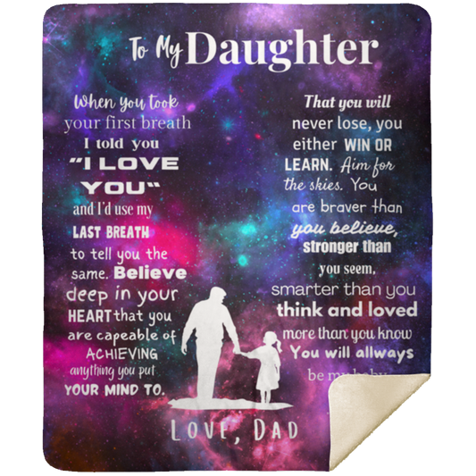 To My Daughter - When You Took (3) Premium Sherpa Blanket 50x60