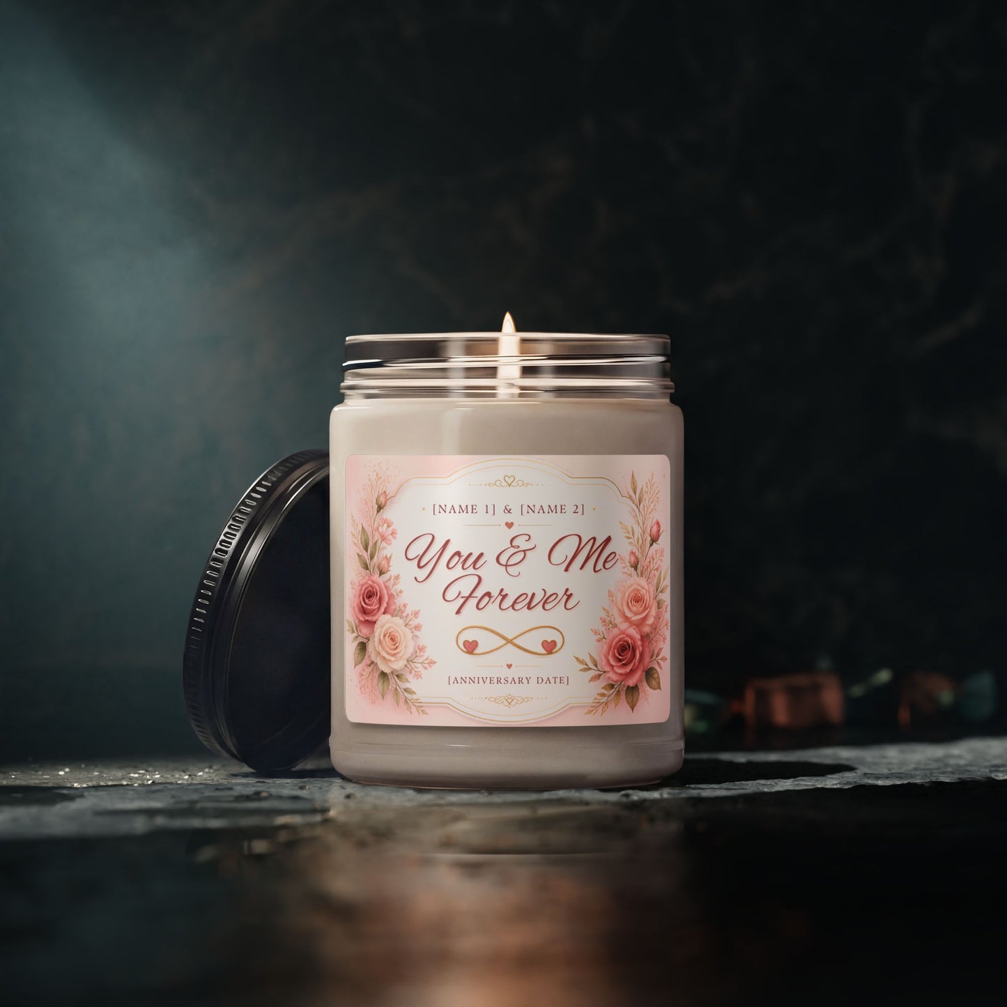 Personalized “You & Me Forever” Scented Soy Candle, 9oz