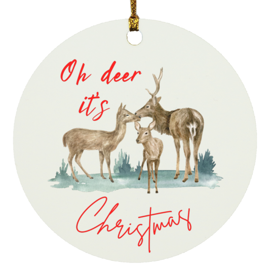 Oh Deer It's Christmas Ornament