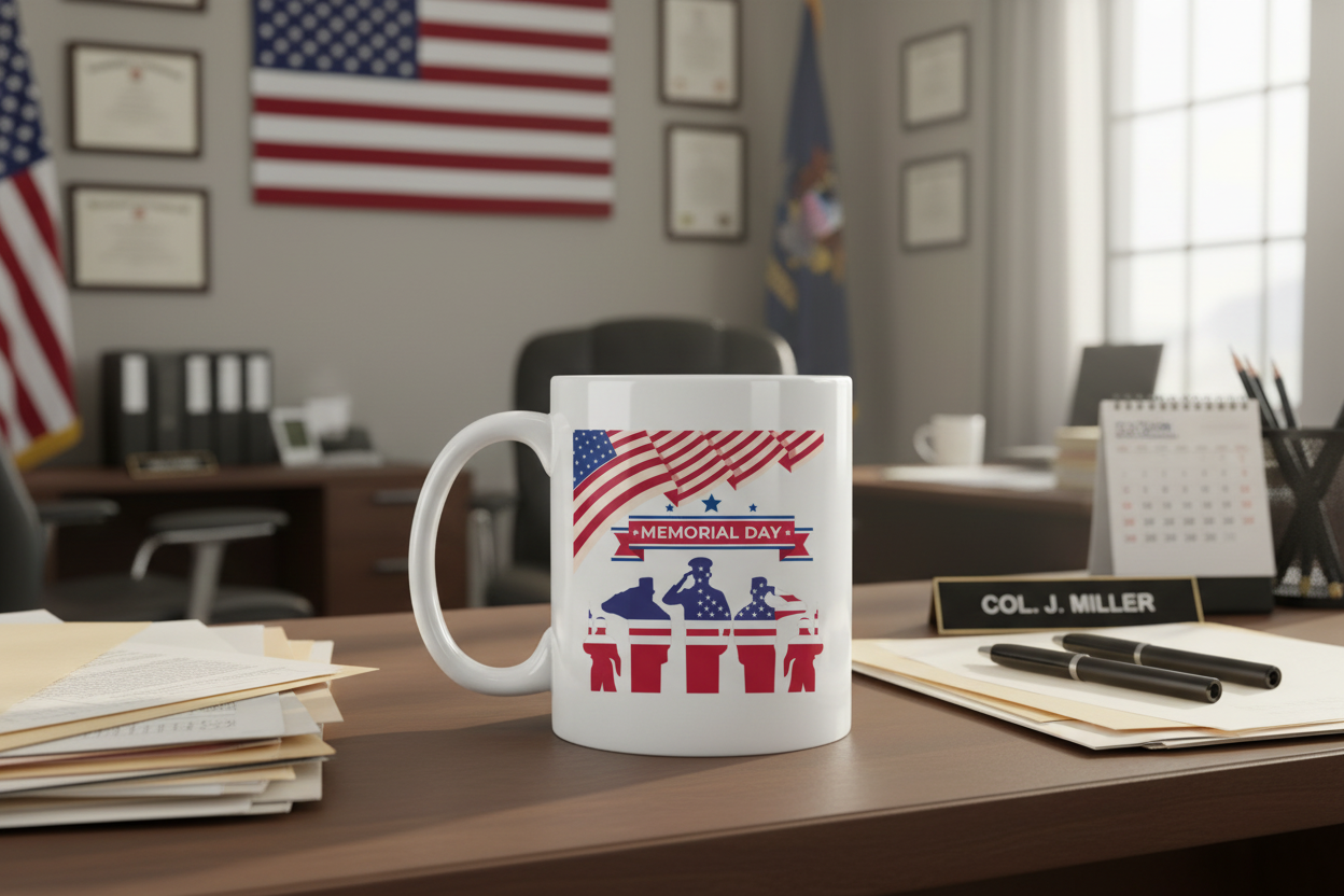 Saluting Our Heroes Memorial Day Tribute White Mug