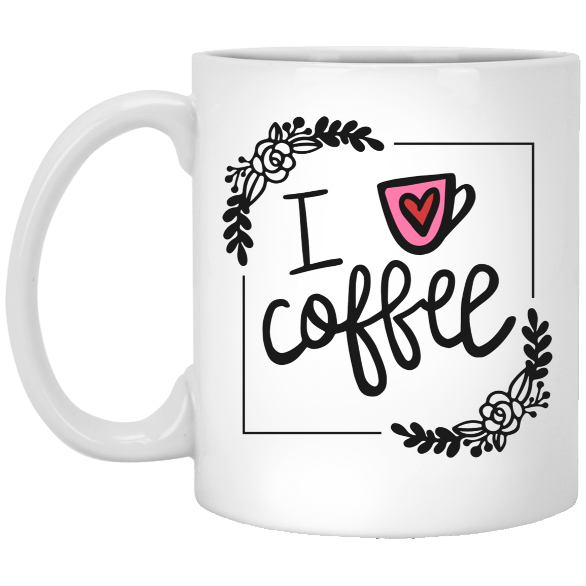 I Heart Coffee 11oz White Mug