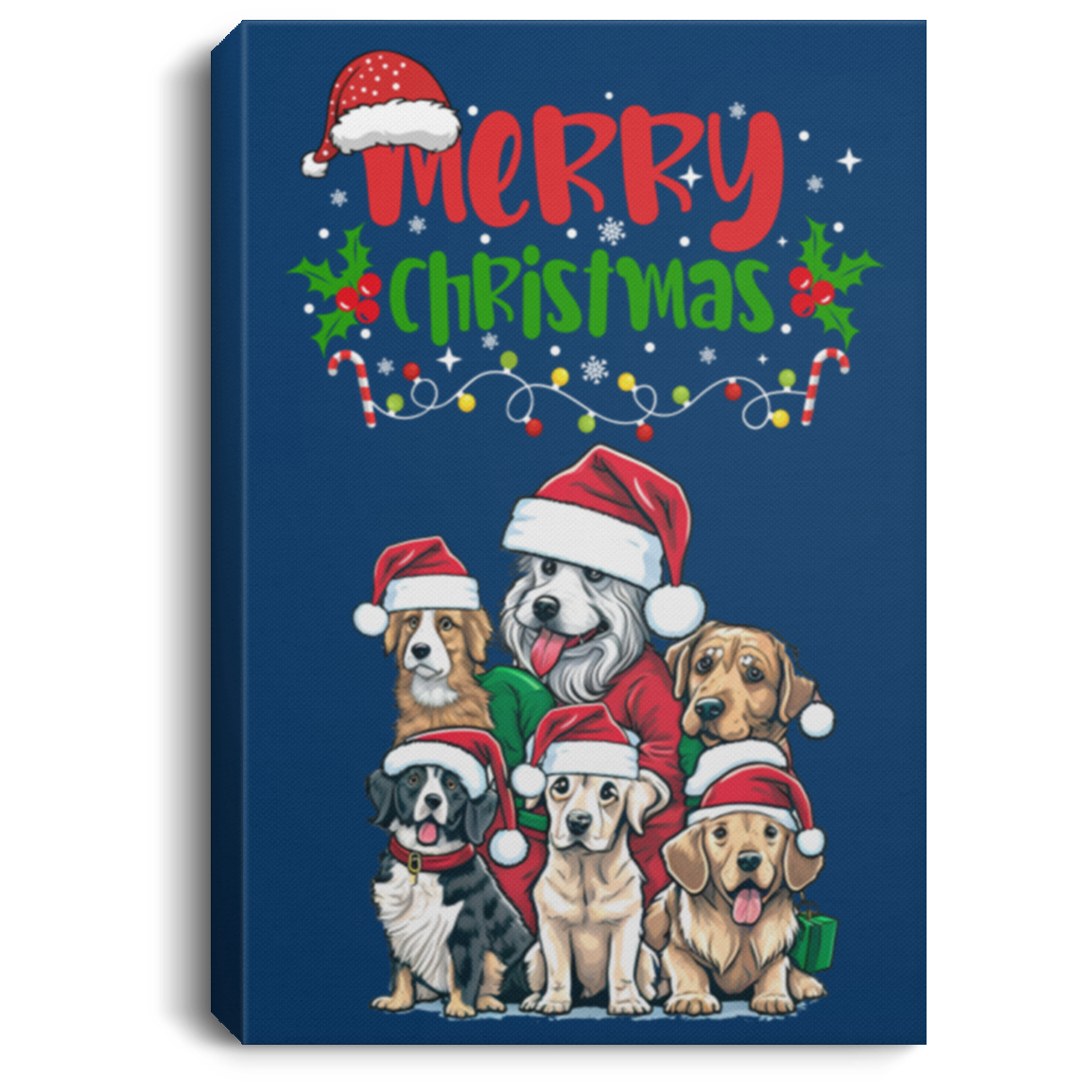 Christmas Dogs Canvas