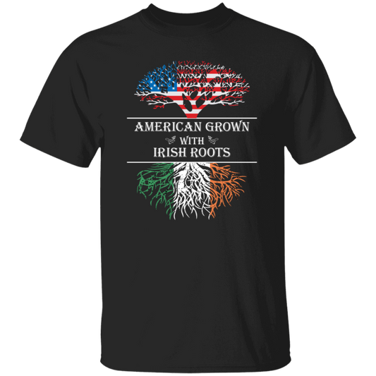 Irish Blood, American Heart, American Grown With Irish Roots T-Shirt