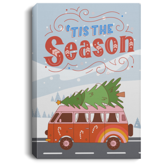 On Canvas 'Tis the Season, Getting into the Spirit of Christmas, Holiday Decoration, Christmas Decoration, Holiday Greeting Canvas
