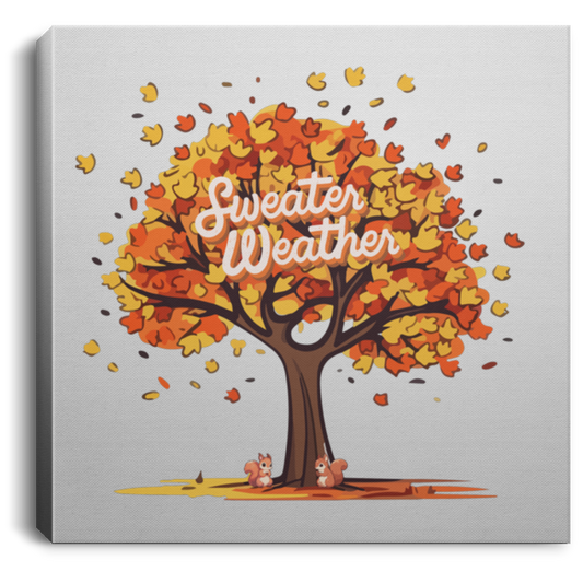Sweater Weather Autumn Tree Canvas