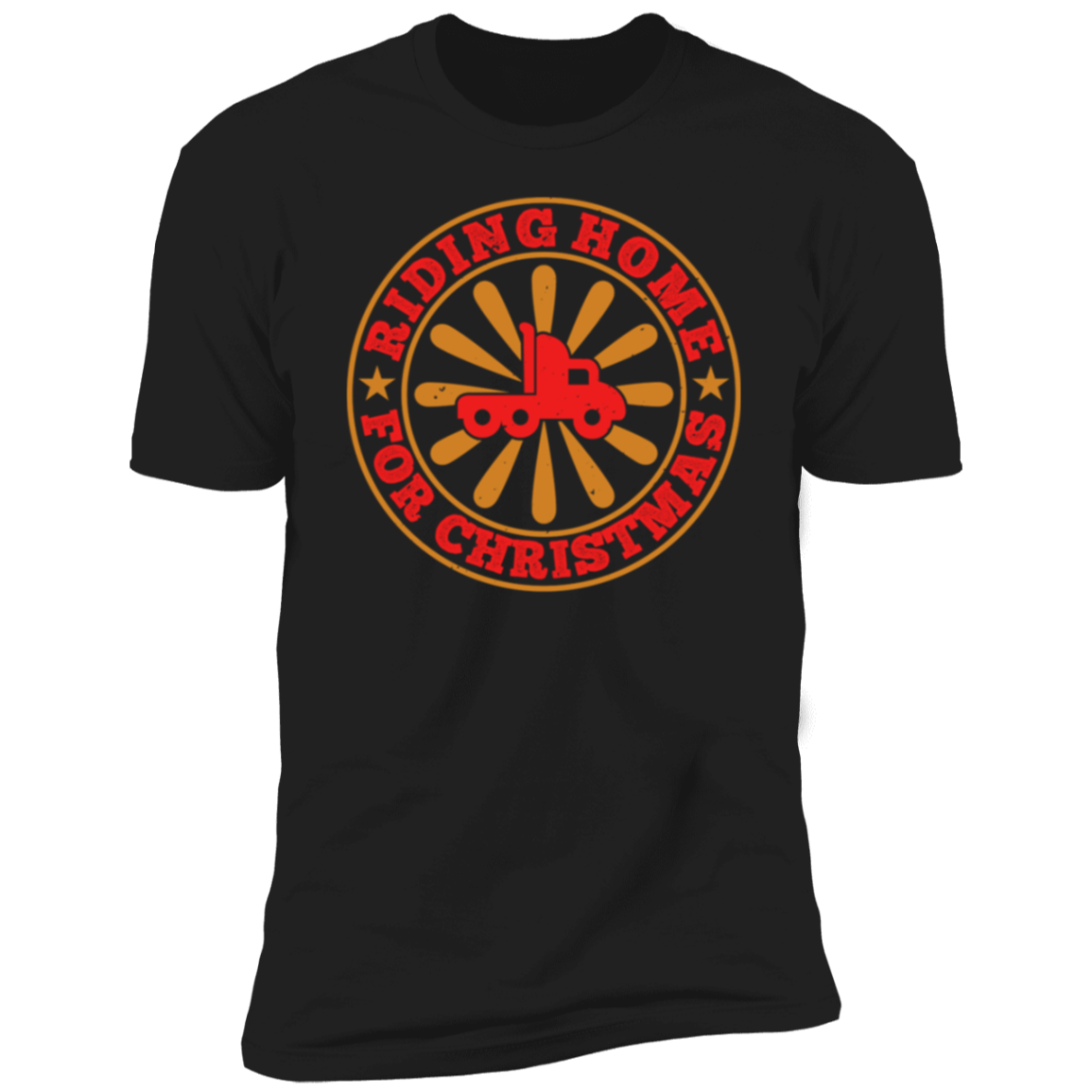 Riding Home For Christmas Trucker T-Shirt